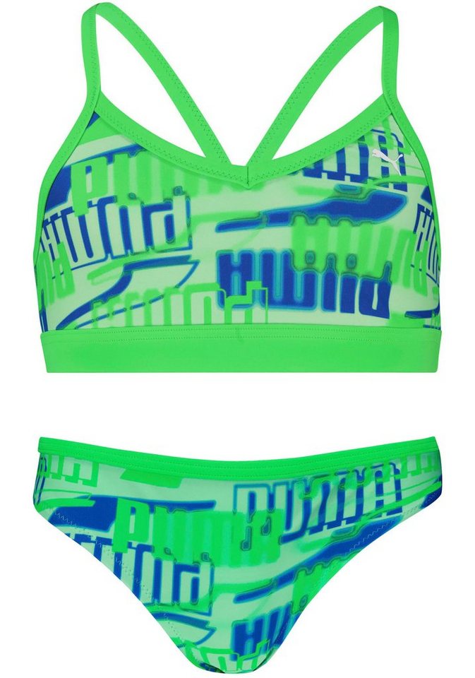 PUMA Bustier-Bikini (Set) mit allover Logoprint von PUMA