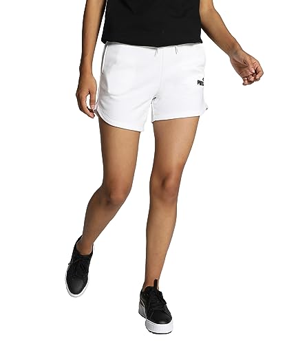 PUMA ESS 5" High Waist Shorts TR┃Sporthose für Damen, Weiß, S von PUMA