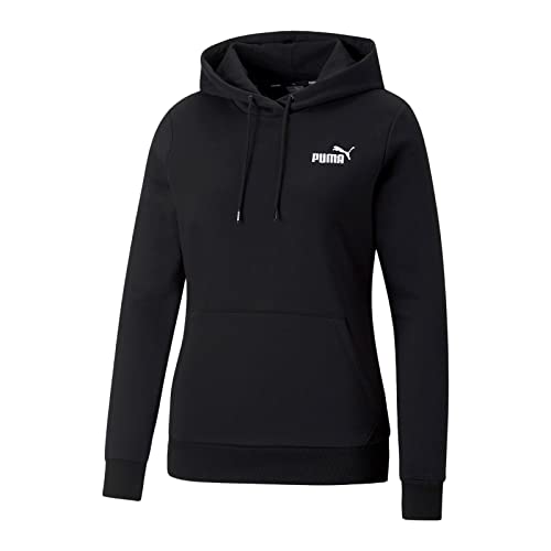 PUMA Damen ESS+ Embroidery Hoodie FL Schweiß, Schwarz, S von PUMA