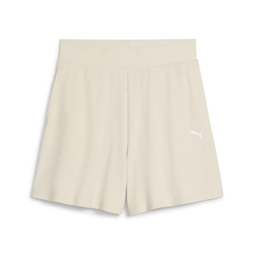 PUMA Damen ESS Elevated High-Rise Rib Shorts 5" Gestrickte Shorts, Alpine Snow, von PUMA