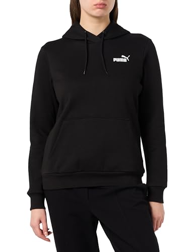 PUMA Damen ESS Small Logo Hoodie FL Sweat, Schwarz Set, L von PUMA