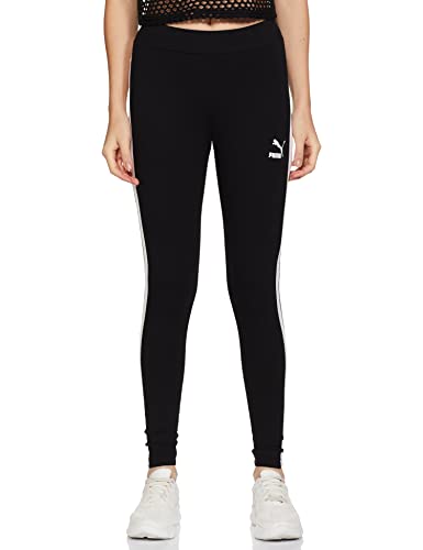 PUMA Damen Iconic T7 Mid-Rise Leggings MBlack ┃Fitnesshose mit mittelhohem Bund für Damen von PUMA