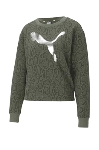PUMA Damen METALLIC Nights Crew WMNS Sweatshirt, grün, XS PUMA Damen METALLIC Nights Crew WMNS Sweatshirt, grün, XS von PUMA