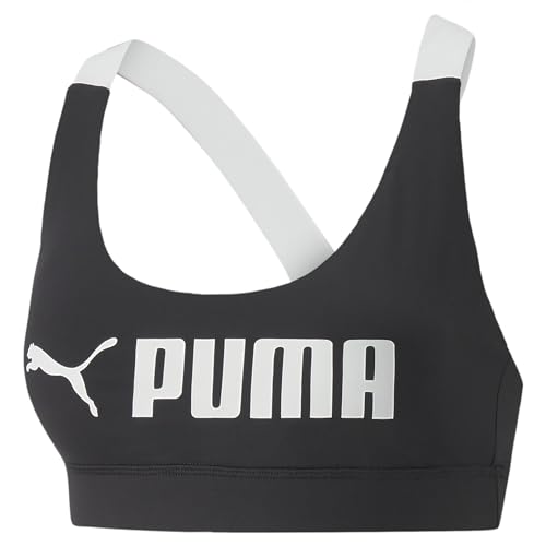 PUMA Mid Impact Fit Bra Unterwäsche-Oberteil, Schwarz, L PUMA Mid Impact Fit Bra Unterwäsche-Oberteil, Schwarz, L von PUMA
