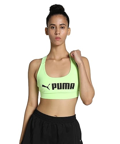 PUMA Damen Mid Impact Fit Bra Unterwäsche-Oberteil, Speed Green schwarz, XS PUMA Damen Mid Impact Fit Bra Unterwäsche-Oberteil, Speed Green schwarz, XS von PUMA