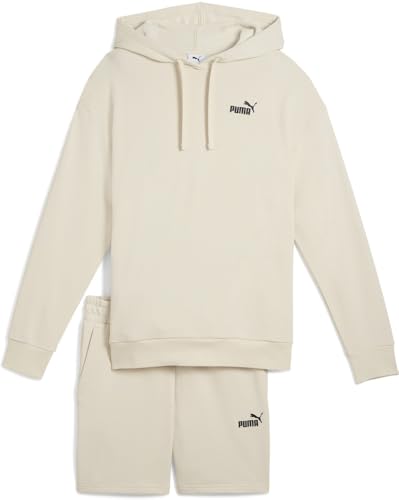 PUMA Damen Short Hooded Relaxed Sweat Suit 7" TR op Gestrickte Anzüge, Alpine Snow, PUMA Damen Short Hooded Relaxed Sweat Suit 7" TR op Gestrickte Anzüge, Alpine Snow, von PUMA