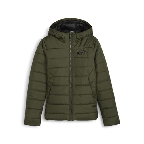 PUMA ESS Hooded Padded Jacket, Jungen Wattierte Jacke, Dark Olive, 670559 von PUMA