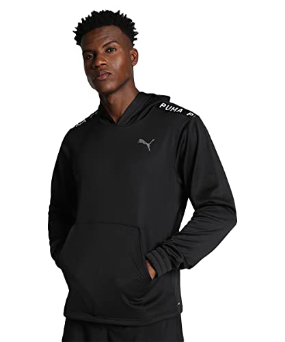 PUMA Fit Lightweight Power Fleece Kapuzenpullover Herren schwarz/weiß, M von PUMA