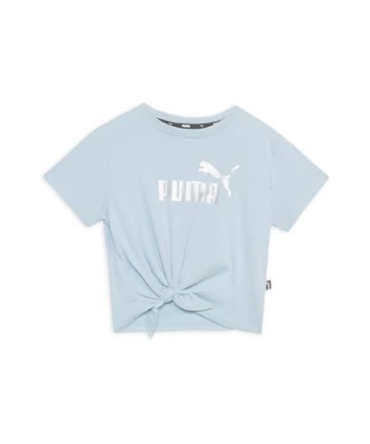 PUMA Mädchen ESS+ Logo Knotted Tee G T-Shirt, Türkis Surf, 116 EU PUMA Mädchen ESS+ Logo Knotted Tee G T-Shirt, Türkis Surf, 116 EU von PUMA