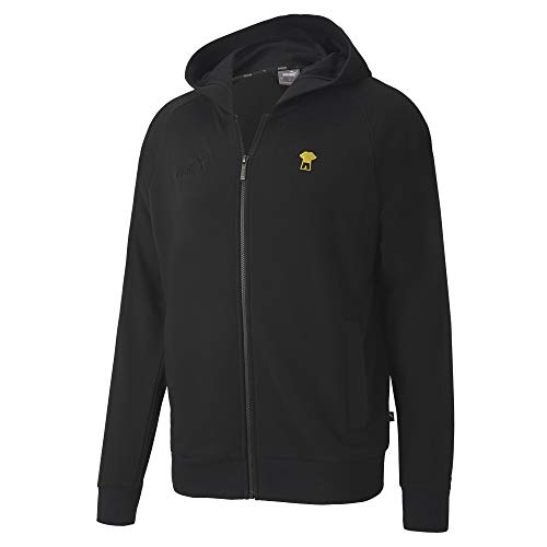 PUMA Herren BVB FtblFeat Game Hooded JKT Pullover, Black, L von PUMA