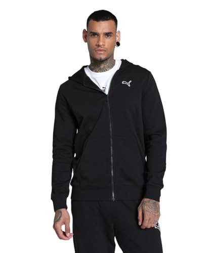 PUMA Herren Better Essentials Full-Zip Hoo Sweat, Schwarz, M von PUMA