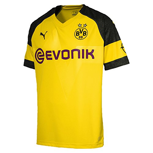 PUMA Herren Bvb Home Replica J with Evonik Logo Fußballtrikot, Cyber Yellow, L von PUMA