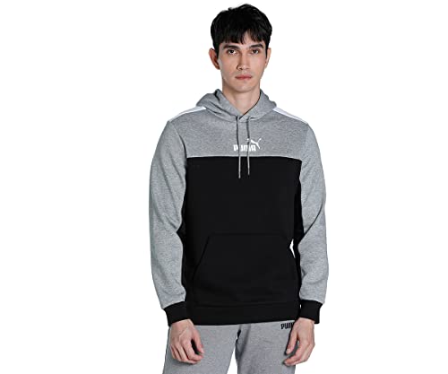 PUMA Herren ESS+ Block Hoodie FL Schweiß, Schwarz, S von PUMA