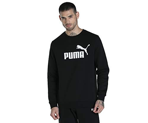 PUMA Herren ESS Big Logo Crew FL Sweatshirt, schwarz, L von PUMA