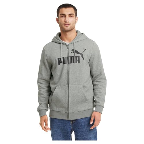 PUMA Herren ESS Big Logo Fz Hood Sweatshirt, Mittelgrau, H, XXXL von PUMA