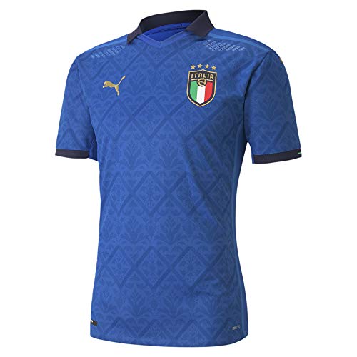 PUMA Herren FIGC Home Shirt Authentic Trikot, Team Power Blue-Peacoat, L von PUMA