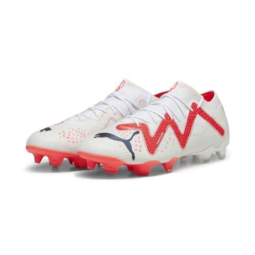 PUMA Herren Future Ultimate FG/AG Niedrige Fußballschuhe 44White Black Fire Orchid Red von PUMA