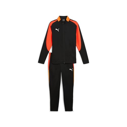 PUMA Herren IndividualLIGA Tracksuit Gestrickte Anzüge, PUMA Black-Heat Fire, von PUMA