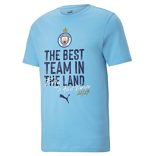 PUMA Herren Manchester City 22/23 CL Champions-Shirt XXLTeam Light Blue von PUMA