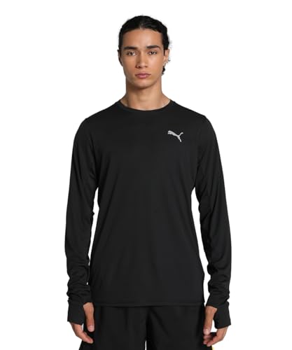 PUMA Herren Run Favorite Ls Tee M T-Stück, Schwarz, L von PUMA