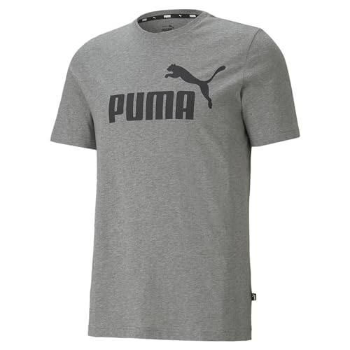 PUMA Herren Ess Logo Tee T shirt, Medium Gray Heather, S EU von PUMA