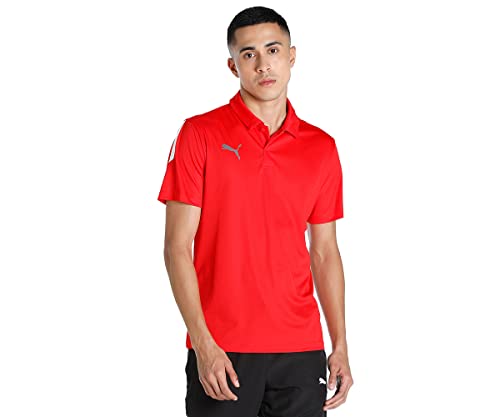 PUMA Herren Teamliga Sideline Polo Shirt, Rot, S von PUMA