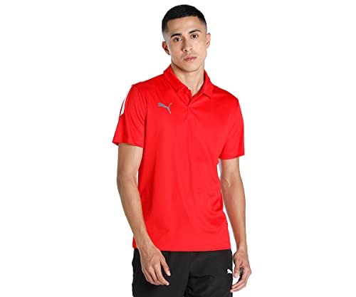 PUMA Herren Teamliga Sideline Polo Shirt, Rot, S PUMA Herren Teamliga Sideline Polo Shirt, Rot, S von PUMA