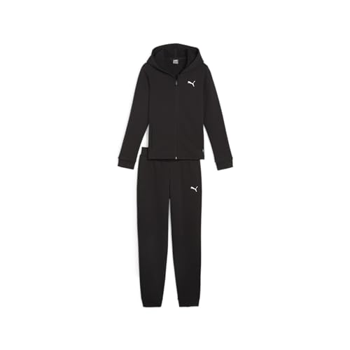 PUMA Mädchen Hooded Sweat Suit Cl Trainingsanzug, PUMA Black, 140 EU von PUMA