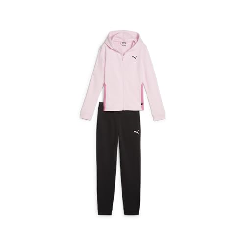 PUMA Hooded Sweat Suit TR cl G, Mädchen Trainingsanzug, Whisp Of Pink, 673586 von PUMA