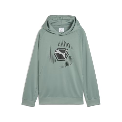 PUMA Jungen Active Sports Graphic Poly Hoodie B Kapuzenpullis, Green Moon, PUMA Jungen Active Sports Graphic Poly Hoodie B Kapuzenpullis, Green Moon, von PUMA