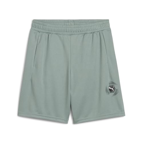 PUMA Jungen Active Sports Graphic Poly Shorts B Gestrickte Shorts, Green Moon, von PUMA