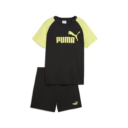 PUMA Jungen ESS No.1 Logo Poly Tee and Shorts Set B Gestrickte Anzüge, PUMA Black, von PUMA