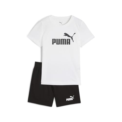 PUMA Jungen ESS No.1 Logo Tee and Shorts Set PS Gestrickte Anzüge, PUMA White-puma black, PUMA Jungen ESS No.1 Logo Tee and Shorts Set PS Gestrickte Anzüge, PUMA White-puma black, von PUMA