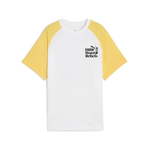 PUMA Jungen MID90S Graphic Tee II B T-Shirts, PUMA White-Sunny Yellow, PUMA Jungen MID90S Graphic Tee II B T-Shirts, PUMA White-Sunny Yellow, von PUMA