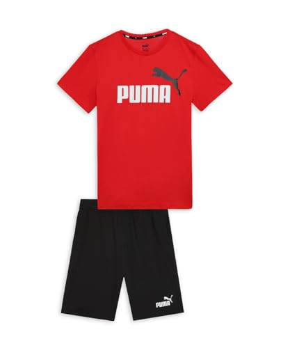 PUMA Jungen Short Jersey Set B Jogginganzug, for All Time Red, 164 von PUMA