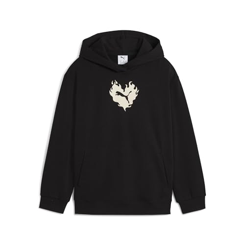 PUMA Mädchen Flaming Love Hoodie TR G Kapuzenpullis, PUMA Black, PUMA Mädchen Flaming Love Hoodie TR G Kapuzenpullis, PUMA Black, von PUMA