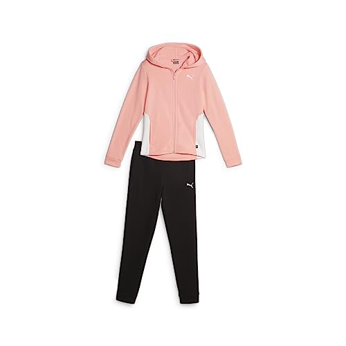 PUMA Mädchen Hooded Sweat Suit FL Cl G Trainingsanzug, Pfirsich-Smoothie, 164 von PUMA