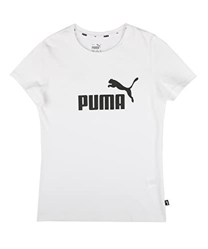 PUMA Mädchen Logo Tee & Shorts Set G Jogginganzug, weiß, 116 von PUMA
