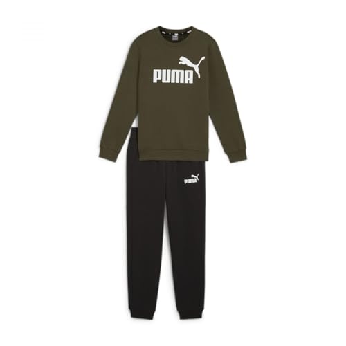 PUMA No.1 Logo Sweat Suit FL B, Jungen Trainingsanzug, Dark Olive, 670884 von PUMA