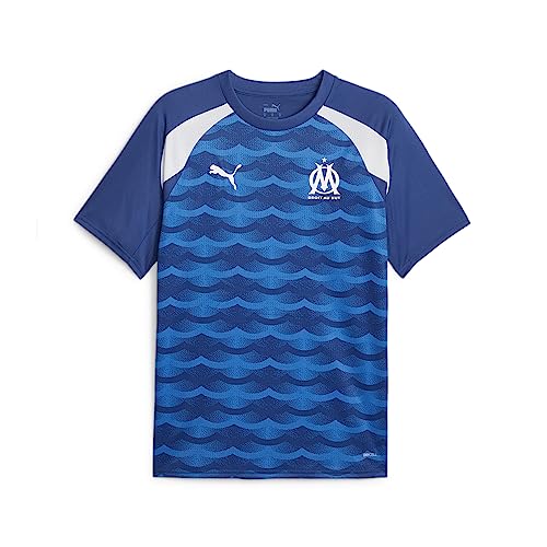 PUMA Olympique de Marseille Prematch SS Jersey T-Shirt, Blue PUMA Olympique de Marseille Prematch SS Jersey T-Shirt, Blue von PUMA