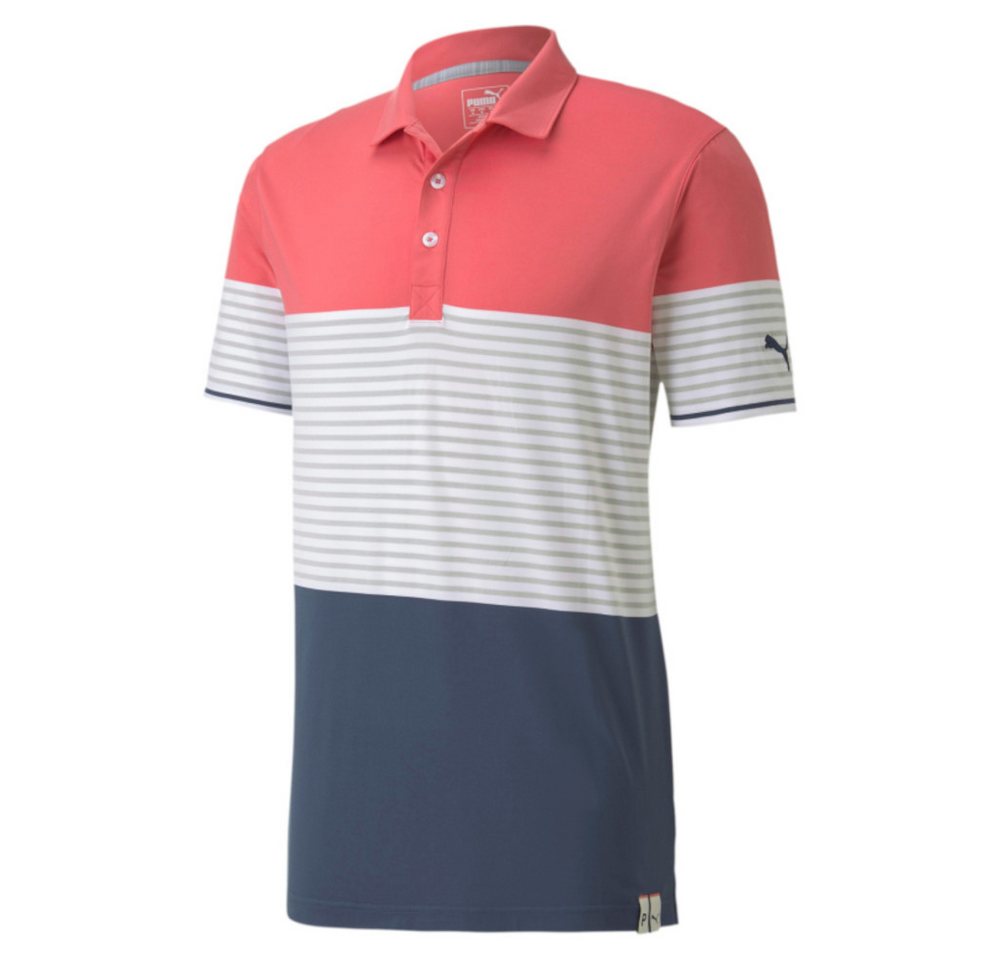 PUMA Poloshirt Puma Golf Polo Cloudspun Taylor Rosa/Weiß/Navy Herren PUMA Poloshirt Puma Golf Polo Cloudspun Taylor Rosa/Weiß/Navy Herren von PUMA
