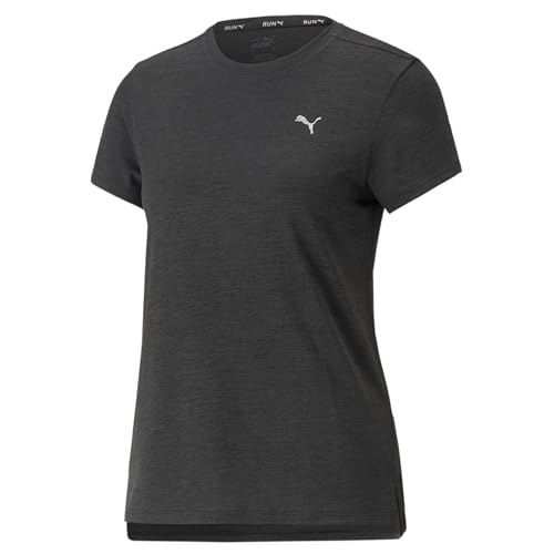 PUMA Run Favorite Heather SS Tee W, Frauen T-Stück, PUMA Black Heather, von PUMA