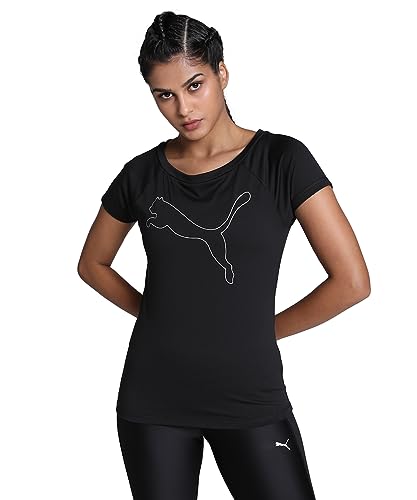 PUMA Damen Train Favorite Pullover Cat Tee Tshirt, Schwarz, XS EU von PUMA