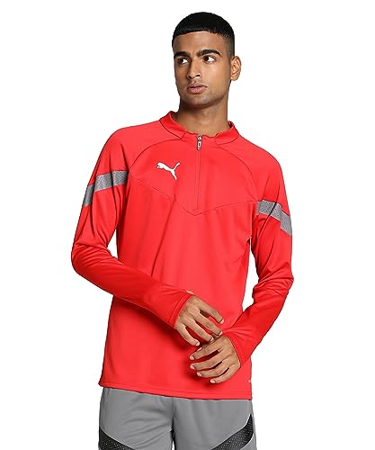 PUMA Teamfin Pullover, Rot/Dunkelgrau, M PUMA Teamfin Pullover, Rot/Dunkelgrau, M von PUMA