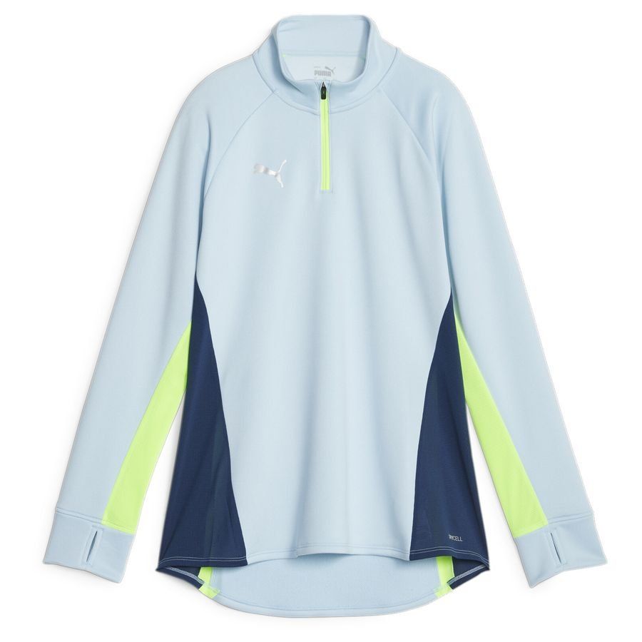 PUMA Trainingsshirt IndividualBlaze 1/4 Reißverschluss Gear Up - Hellblau/Persian Blue/Grün Damen von PUMA