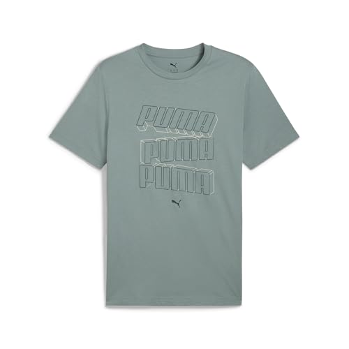 PUMA Unisex ESS Logo LAB HOG Tee T-Shirts, Green Moon, PUMA Unisex ESS Logo LAB HOG Tee T-Shirts, Green Moon, von PUMA