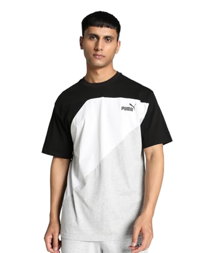 PUMA Unisex Power Colorblock Tee T-Shirt, Schwarz, S EU PUMA Unisex Power Colorblock Tee T-Shirt, Schwarz, S EU von PUMA