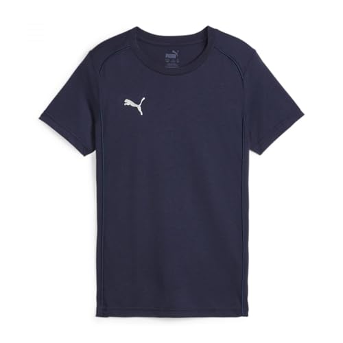 PUMA Unisex Teamfinale Casuals Tee Jr T-Shirt, Puma Navy-puma Silver, 152 EU von PUMA