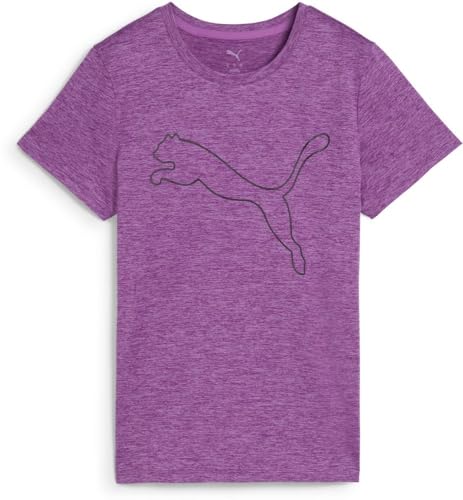PUMA Unisex W TAD Essential Heather Logo Tee T-Shirts, Wild Berry Heather, PUMA Unisex W TAD Essential Heather Logo Tee T-Shirts, Wild Berry Heather, von PUMA