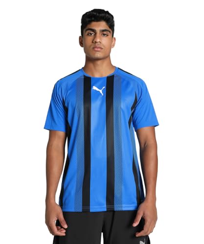 PUMA Herren Teamliga Striped Jersey Shirt, Electric Blue Lemonade-puma Black-puma White, L EU PUMA Herren Teamliga Striped Jersey Shirt, Electric Blue Lemonade-puma Black-puma White, L EU von PUMA